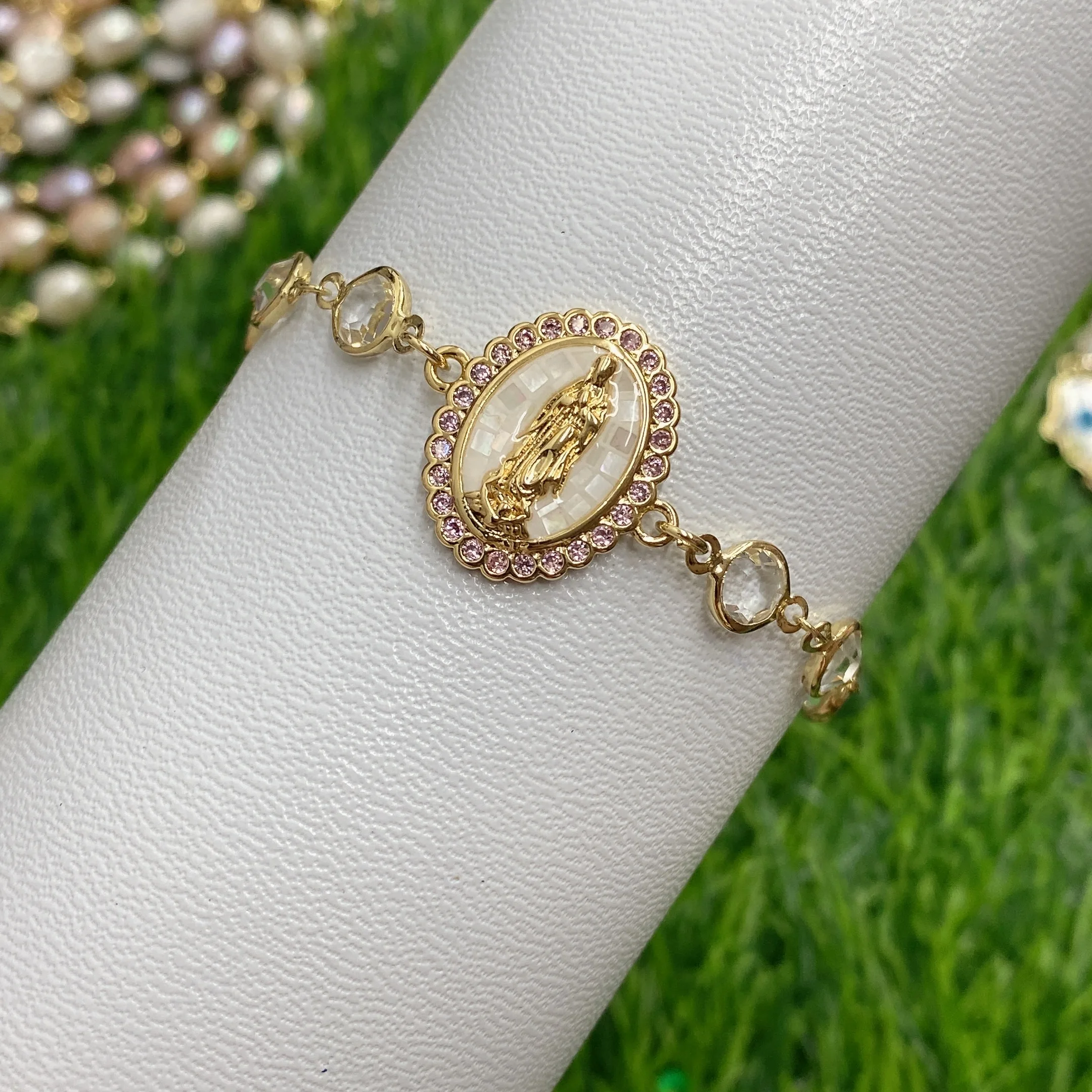 Braccialetto aperto con strass placcato oro bracciale rigido personalizzato in a