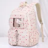 Cream with Pink Print