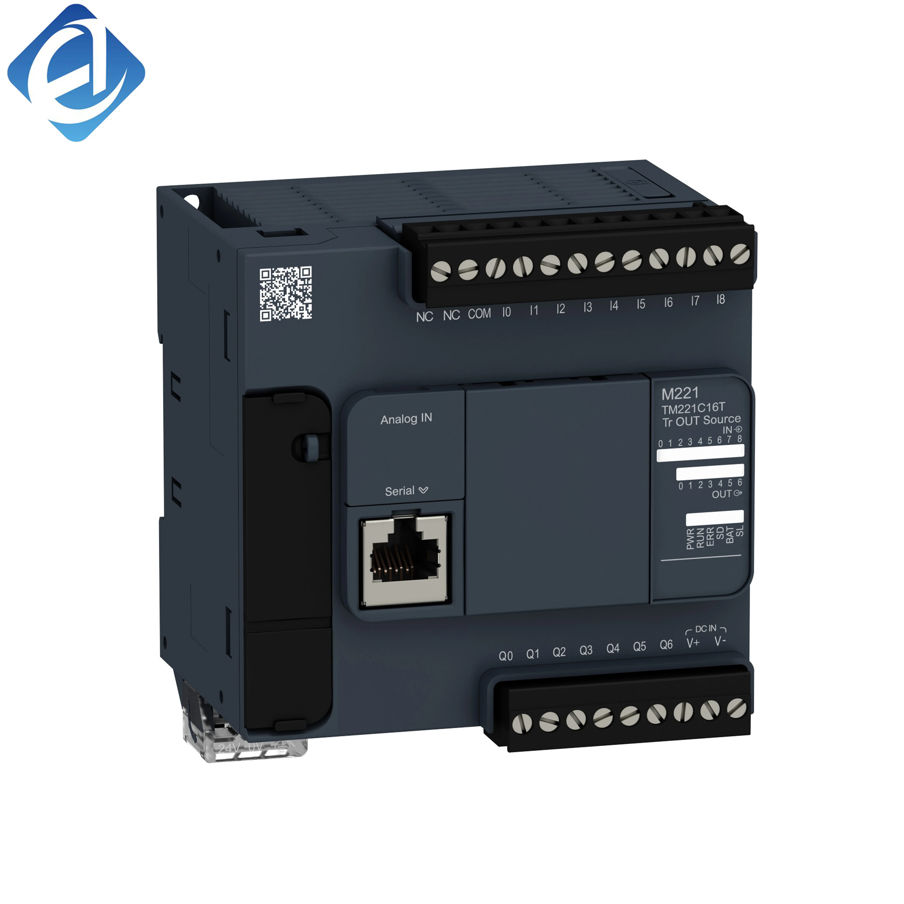 New Original TM221C16T belongs to Modicon M221 series compact PLC. Adopts transistor output with 16 I/O points, supporting high-speed counting and pulse control. Compact size with stable performance, widely used in small machinery