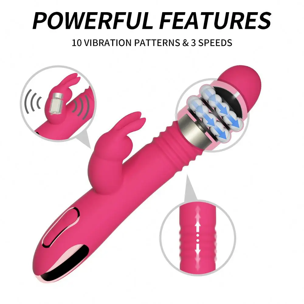 pink Dual Motor Dildo Vibrators Rotating Head Rabbit Licking Tapping G-spot  Vibrators for Couples| Alibaba.com