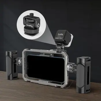 SmallRig 1/4" Mini Ball Head Cold Shoe Mount Adapter with 1/4"-20 Thread for Camera Phone Cage LED Video Light-3577 product image