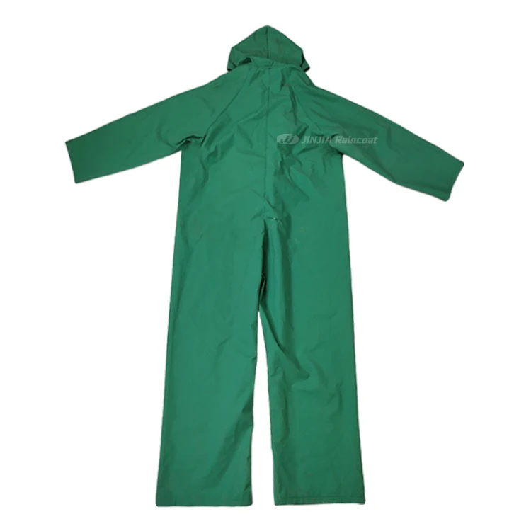 Adult Raincoat Jumpsuit Overalls Mens Women Coat Hooded Long Rainsuit  Waterproof Full Rain Coat