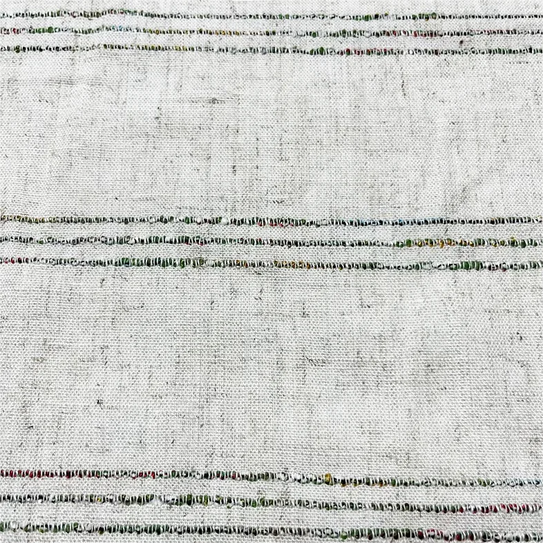 product hot sales luxury organic stretch striped design custom woven girl women men boys flax yarn dyed linen fabric for shirt dress-9