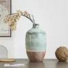 Vase en porcelaine Farmhouse vert et marron1