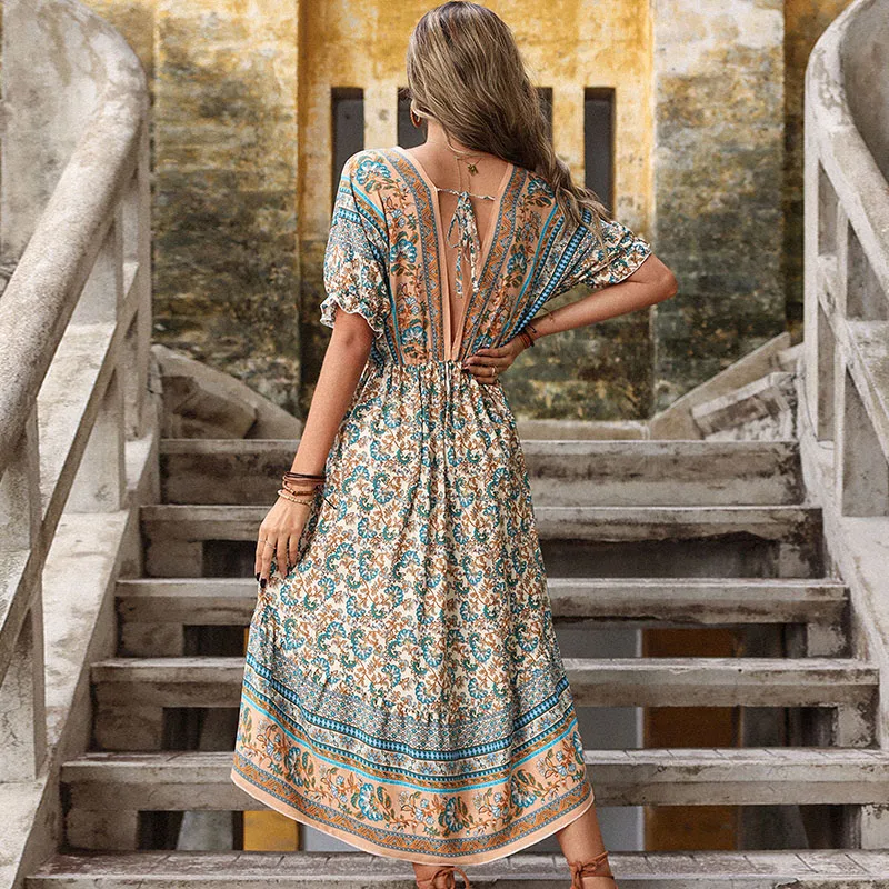 knee length dresses for ladies Boho Pink: Casual White Strapless Maxi Dress for Women main image 0