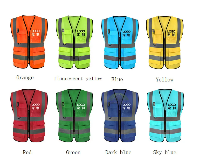 ANSI Class 2 High Visibility Polyester Workwear Safety Vest with ...