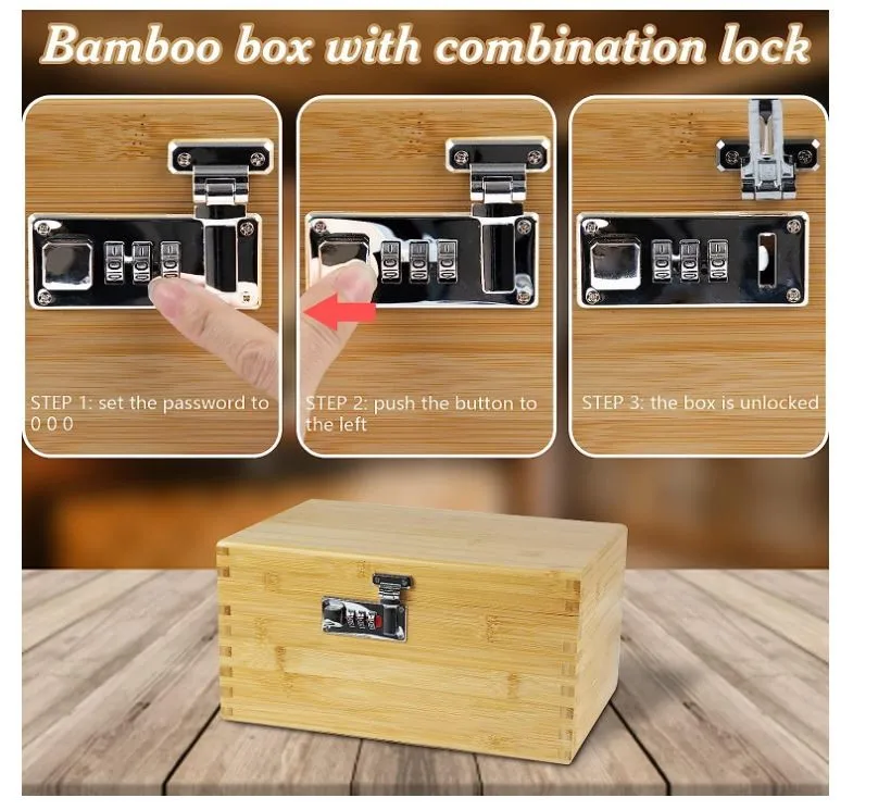 mDesign boîte de rangement en bambou pour salle de bains (lot de 4) - boite tiroir pratique