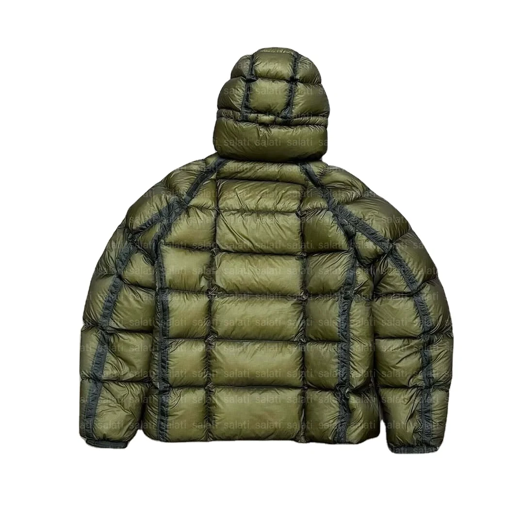 Salati Custom Manufacturer Ripstop Hood Lightweight Wholesale Bubble Filled Quilted Nylon Winter Men Jackets gallery 2