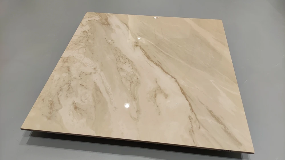 Foshan Home Cream Marfil Ceramic Floor Tile 600mm Polished Porcelain Tiles for Living Room Modern Design with High Quality