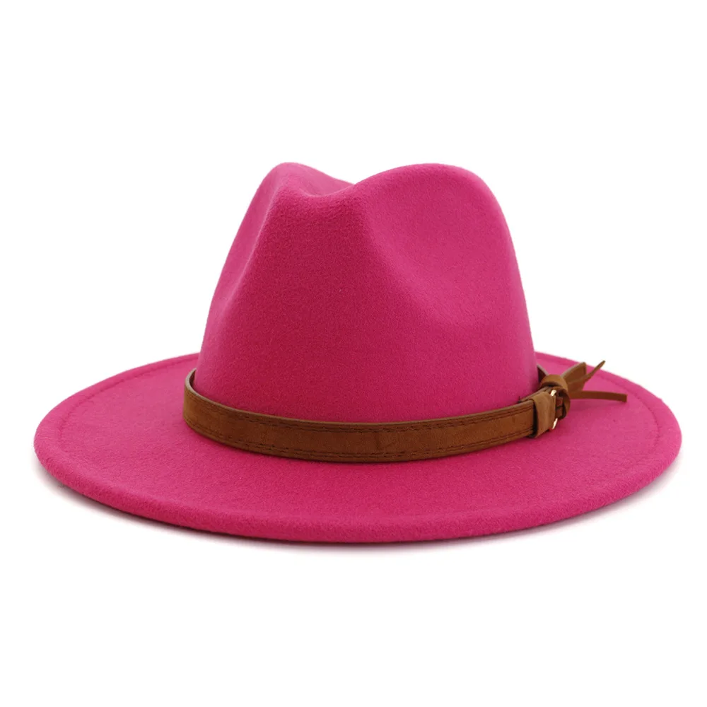 Wholesale New Arrive Custom Trilby Retro Large Brim Felt Fedora Hats