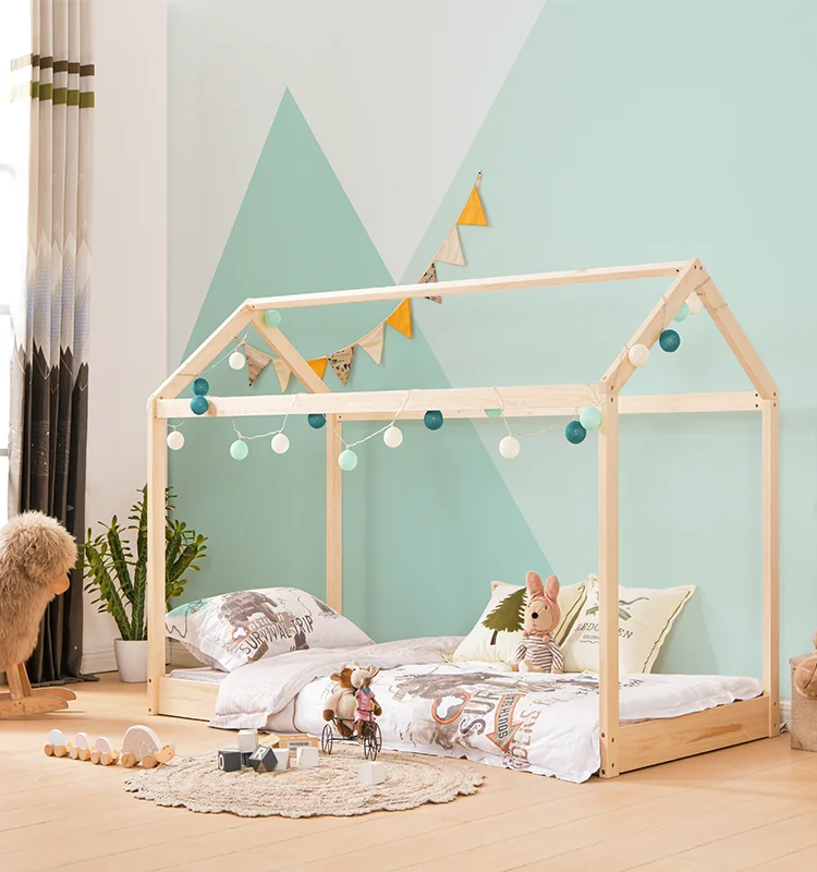 Sampo Kingdom Wholesale Newest Kids House Single Bed Toddler Bed With