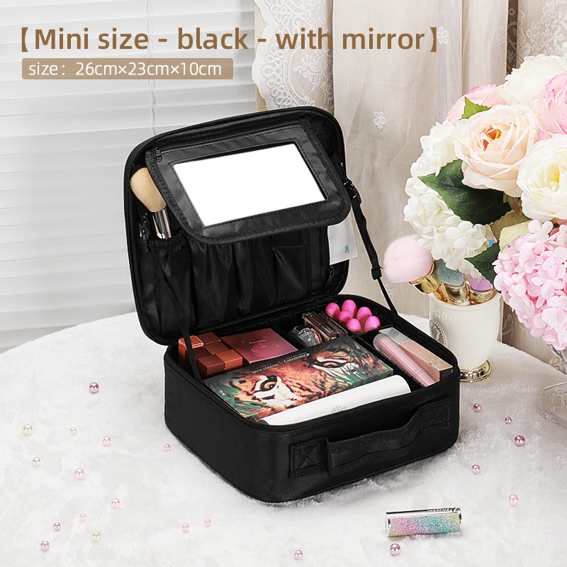 Makeup Bag Cosmetic Unfitted Vanity Cases Travel Beauty Box 