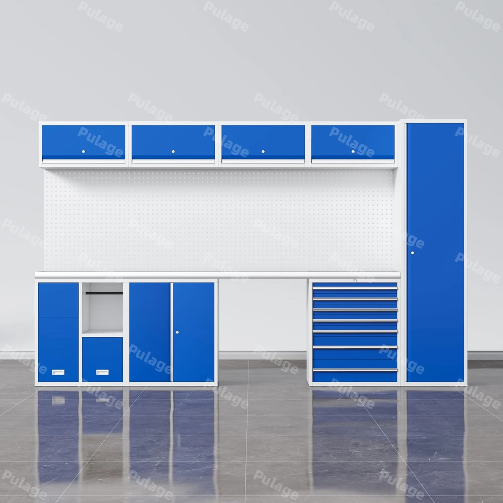 Factory Customized 5 Unit Tool Cabinet | Modular Combined Steel Workbench System