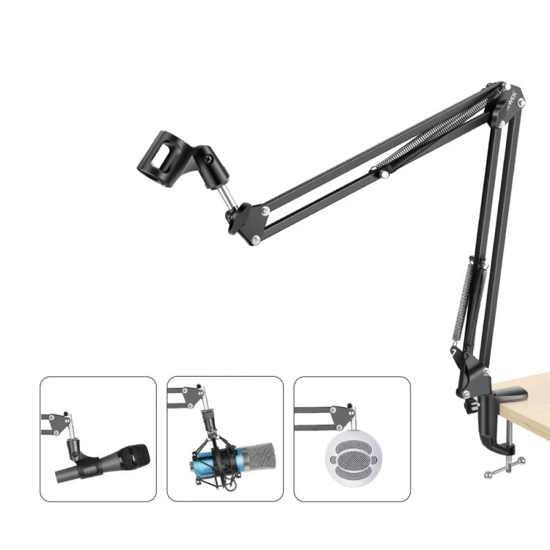 Гибкая настольная подставка для микрофона NB35 гибкая легкая с длинной ручкой зажим планшета и телефона