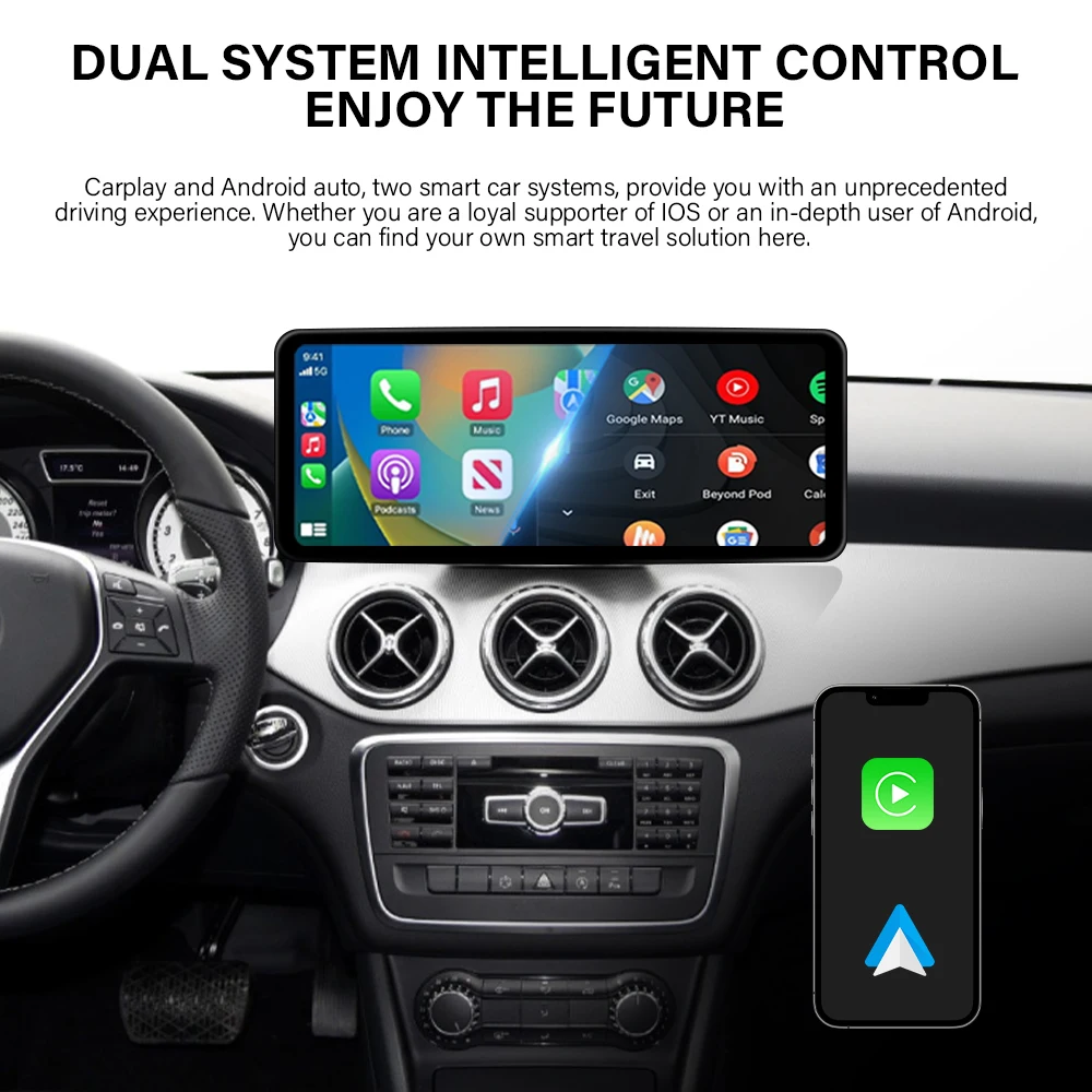 A Class NGT4.0 W176 Android Car Screen 12.3 Inch Wireless CarPlay Android Auto Bluetooth Car Dvd Player for for Mercedes Benz