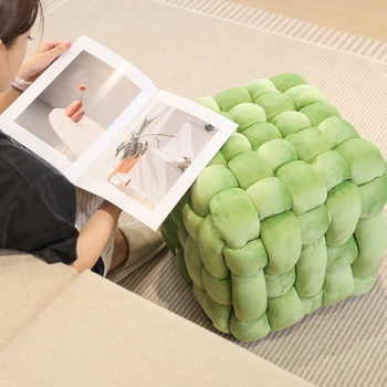Nordic Light Luxury Handmade Original Woven Sofa Stool Living Room Home Bedroom Creative Shoe Stool Low Dressing Stool
