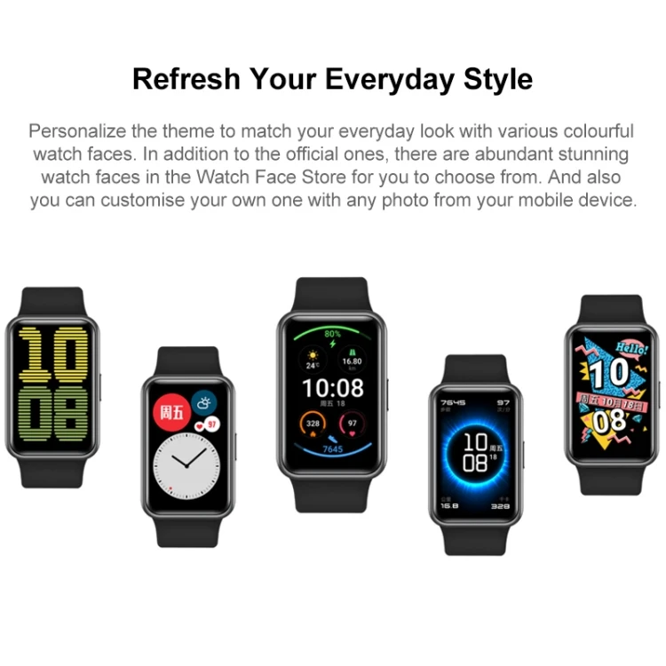 Original Huawei WATCH FIT Smart Watch Men & Women, Elegant Version,1.64 inch Amoled Color Screen,Support Fast Charging