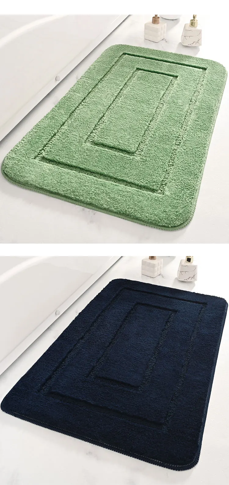 Non-slip machine washable Bath Mat Shaggy Thick Fluffy Door Mat Home Entrance Welcome Doormats supplier