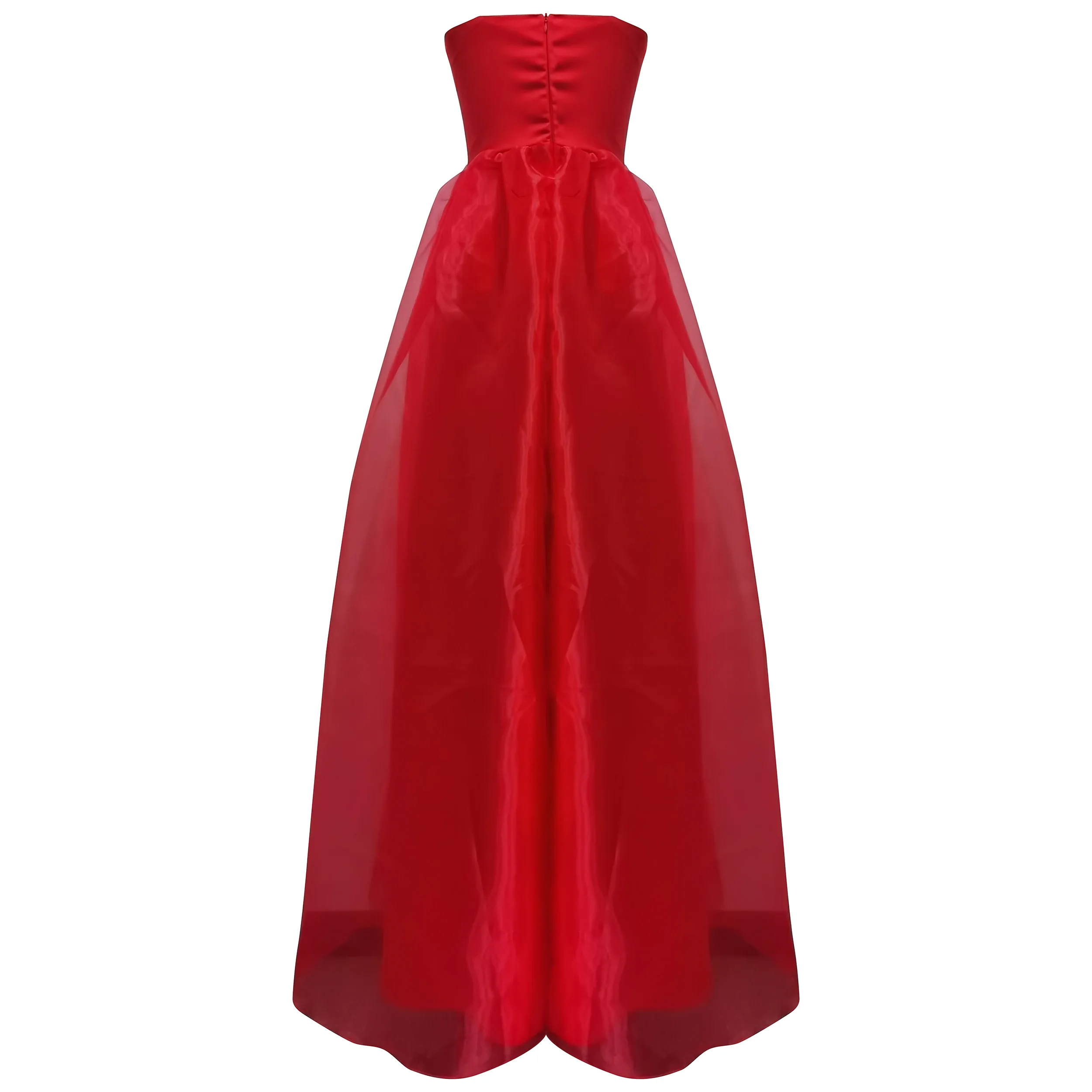 A6953 Bright Red Floor Length Slit Sequin Summer Party Dresses Apparel  Stock Products