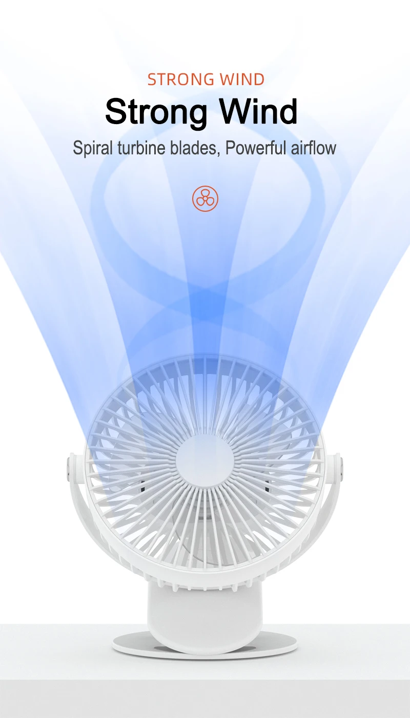 Table Fan, Portable, USB, Brushless - detail 12