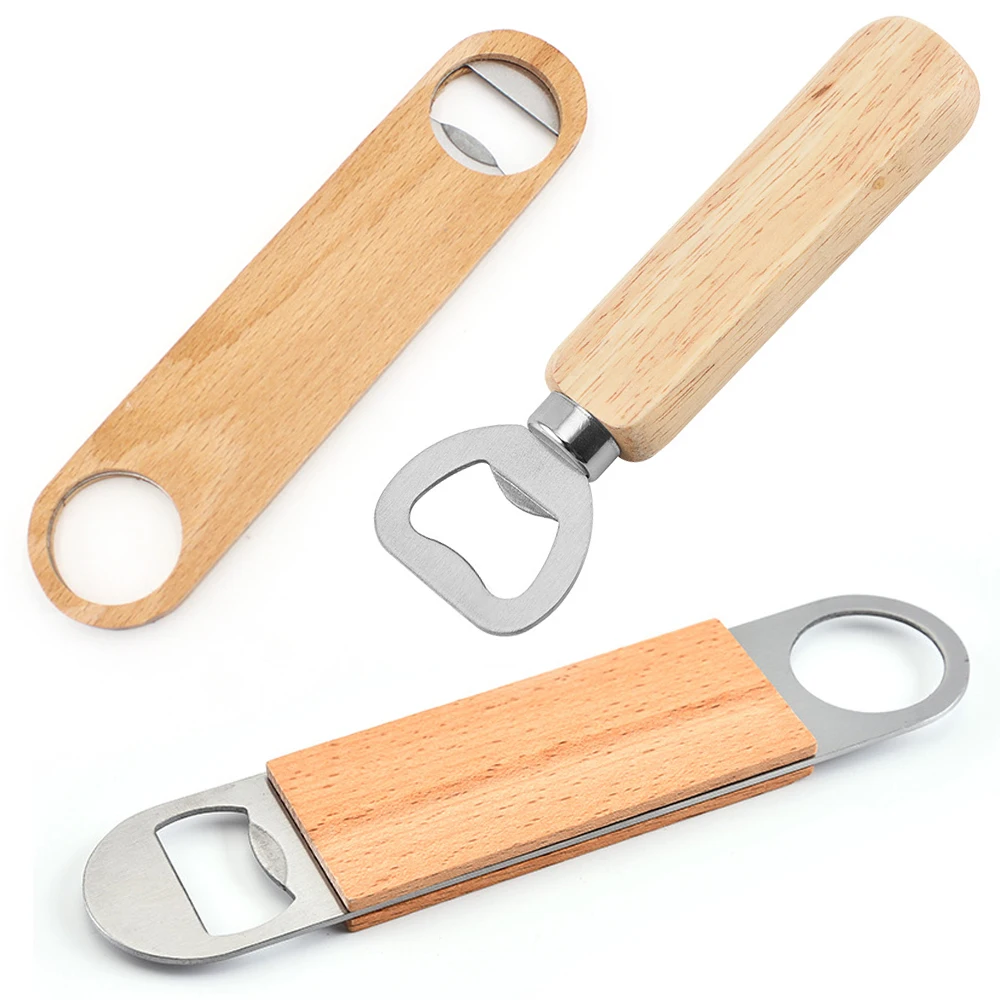 Customize Blank Wooden Handle Bottle Openers Beer Wood Wooden Bottle ...