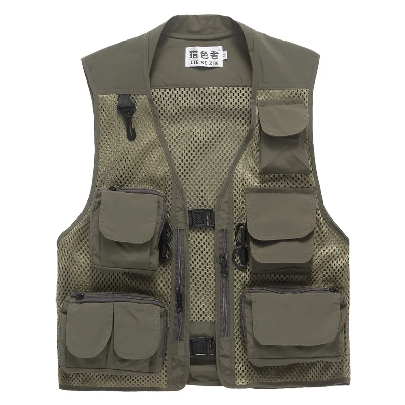Navsedga High Quality Customized Logo Multiple Pockets  Mens Waistcoat for Summer Fishing Gilet
