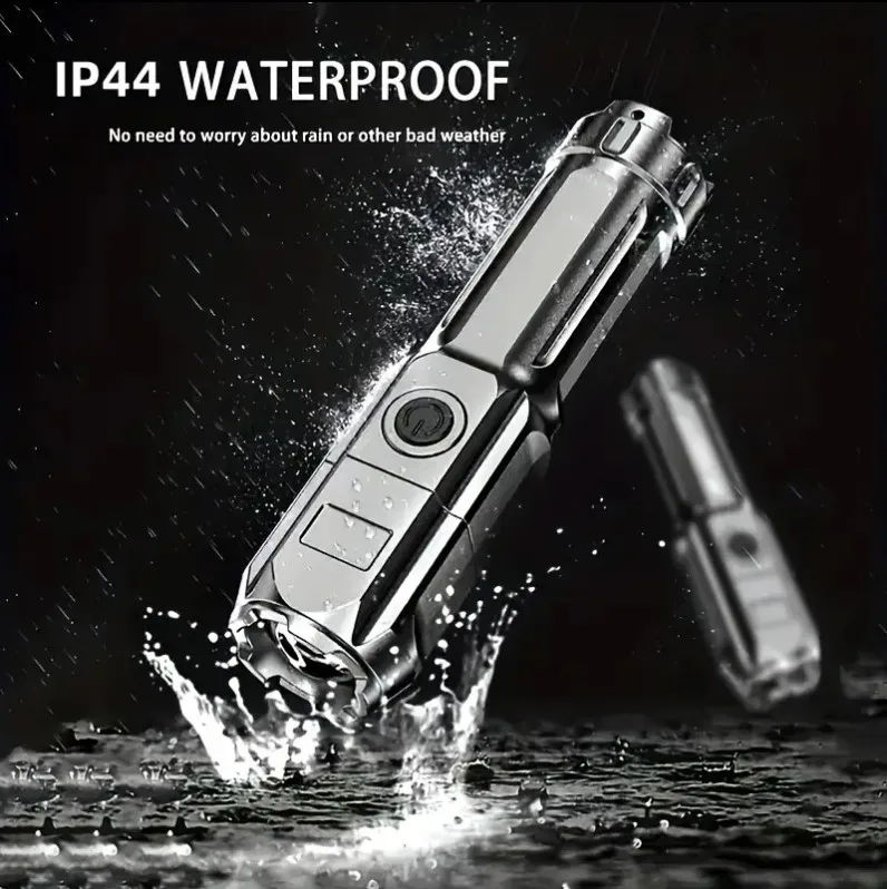 High Power USB Rechargeable LED Flashlight Waterproof Outdoor Tactical Hunting & Fishing Searchlight for Camping