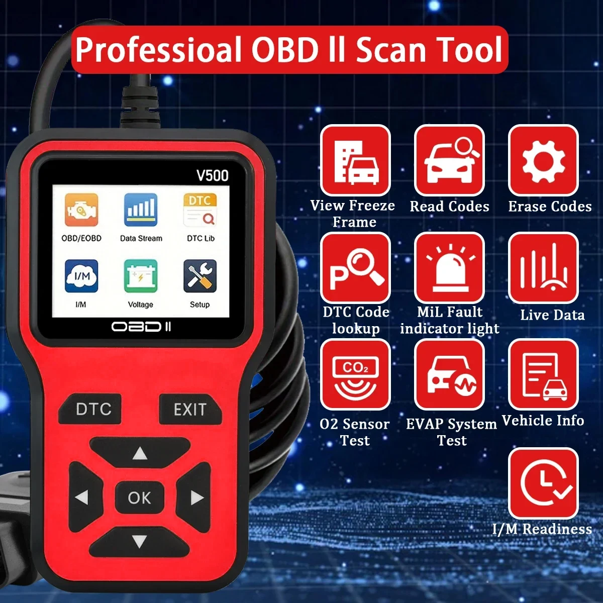 PCMOS OBD2 Diagnostic Scanner - view 6