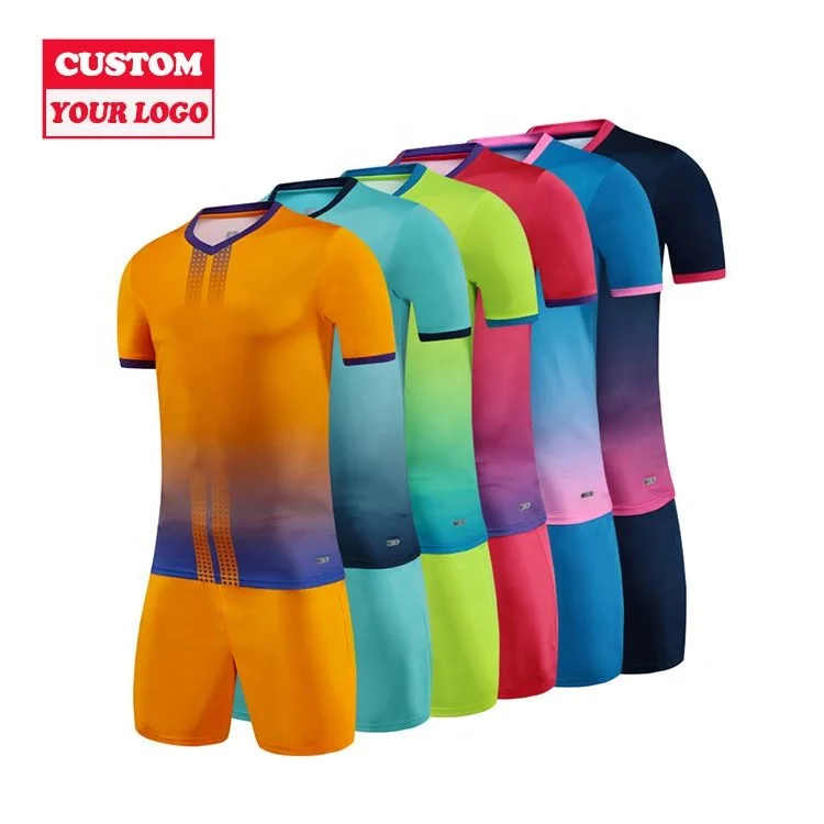 Source Free Printing Logo Soccer Team Wear Plain Soccer Jerseys