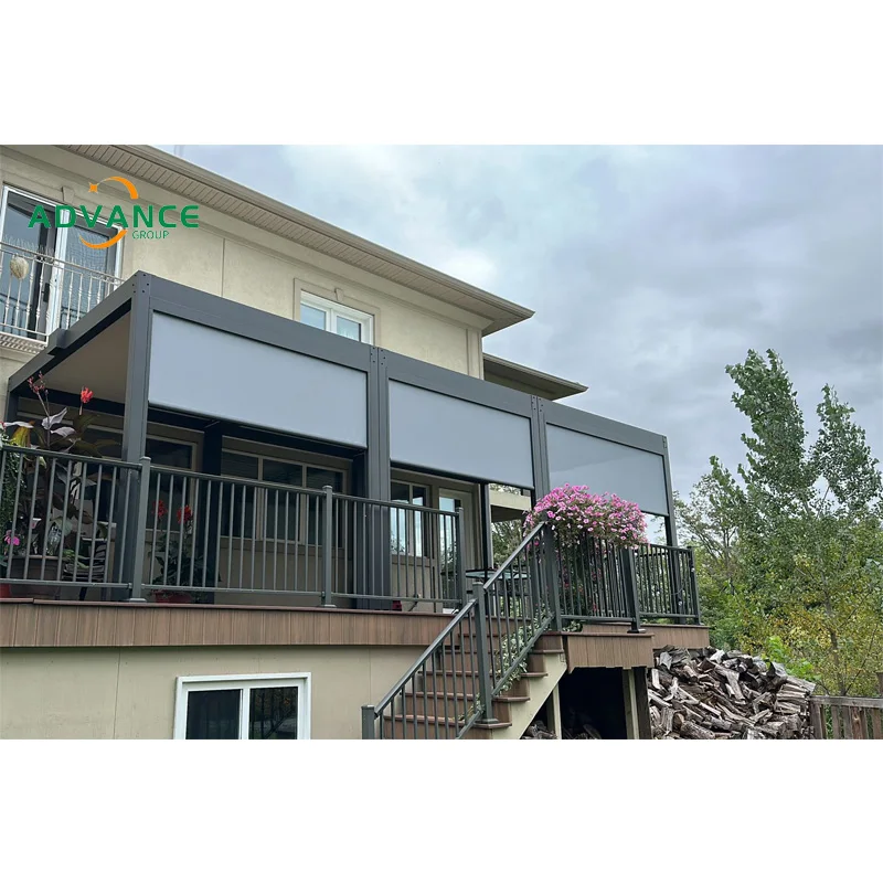 Factory Customized Motorized Aluminium Louvered Pergola Pergola Aluminium Outdoor