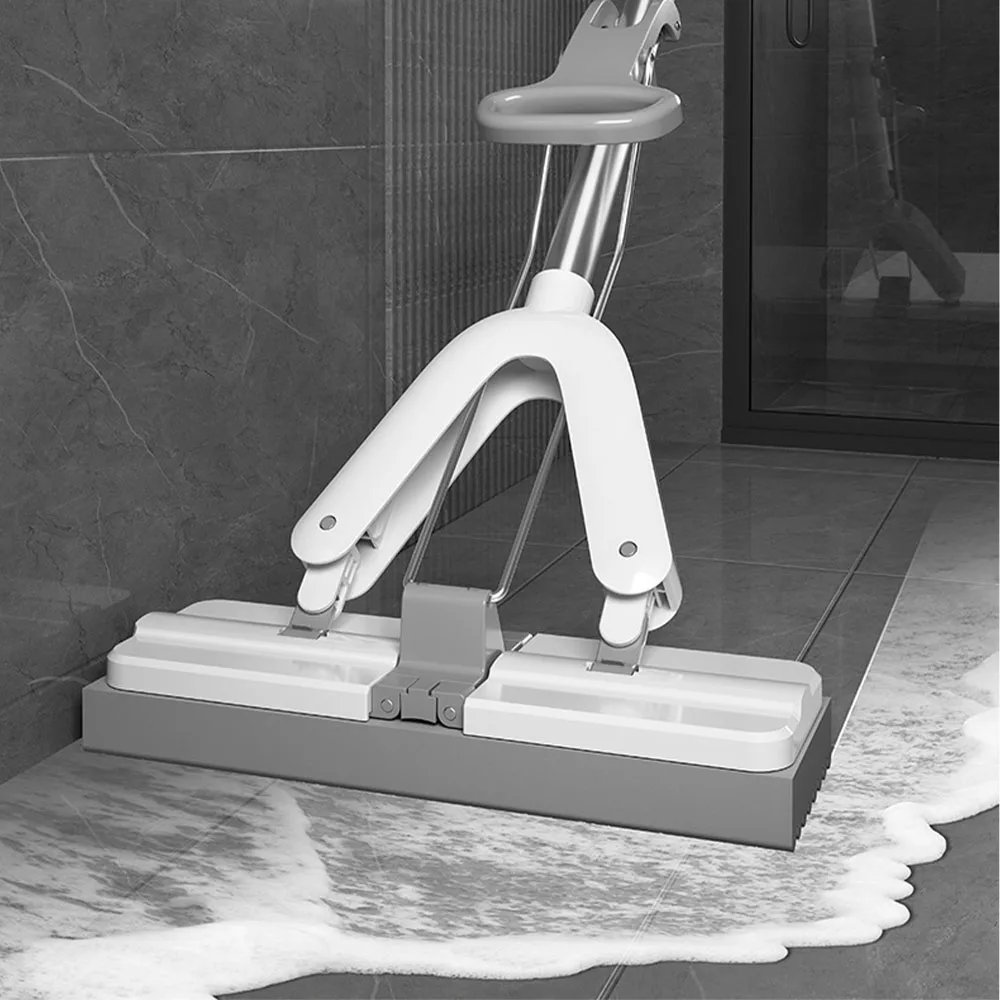 Handsfree Magic Microfiber Mop Head High Efficiency Steel Pole Dry Mop