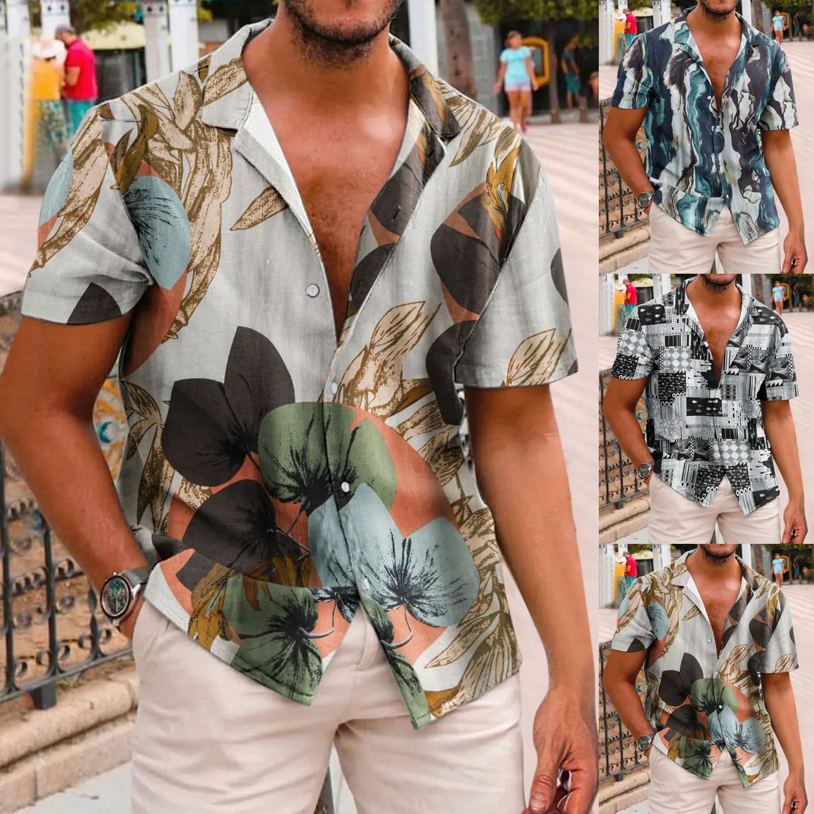 Men's Shirt Y2k Hombre Tropical Leaf Print Short-sleeved Shirt Men's Street  Hawaii Beach Vintage Shirt Harajuku - Buy Printed Short Sleeve Shirt  Men,Plus Size Men's Shirts,Men's Shirts Product on 