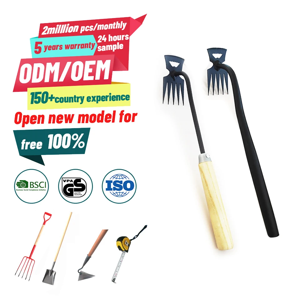 Kiinalaiset valmistajat: maatalous- ja puutarhatyökalu, pieni rautainen käsin pidettävä kaivamis- ja rikkoontumisen estämiseen tarkoitettu kevyt käsin käytettävä harakka varrella maatalouskäyttöön