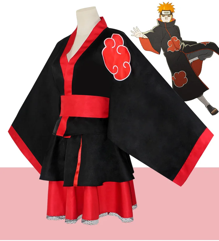 Wholesale Anime Kimono Shippuden Cos Akatsuki Hyuga Kakashi Uzumaki Cos ...