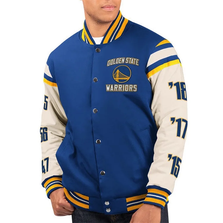 Oem Custom Embroidered High School Basketball Team Varsity Jacket For
