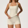 2044 Vest 2030 Shorts - Oatmeal Apricot