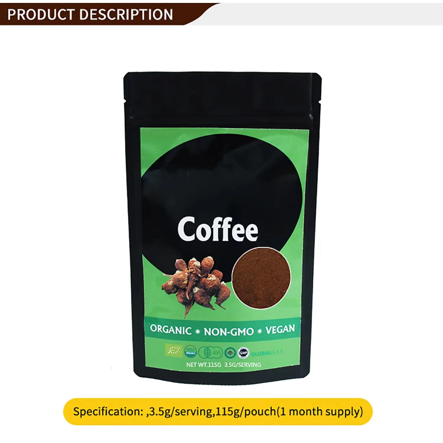 OEM индивидуальная торговая марка, Мужской Кофе Eergy, мужской кофе в почке, улучшает растворимый кофе мака для мужчин