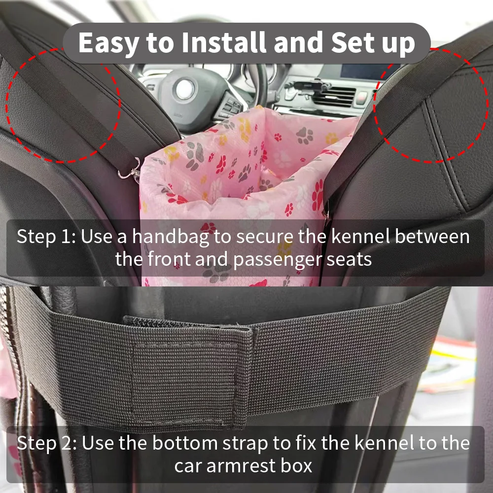 Hot selling portable center console dog car booster seat bed factory