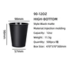 90-360 high foot frosted black injection molded cup
