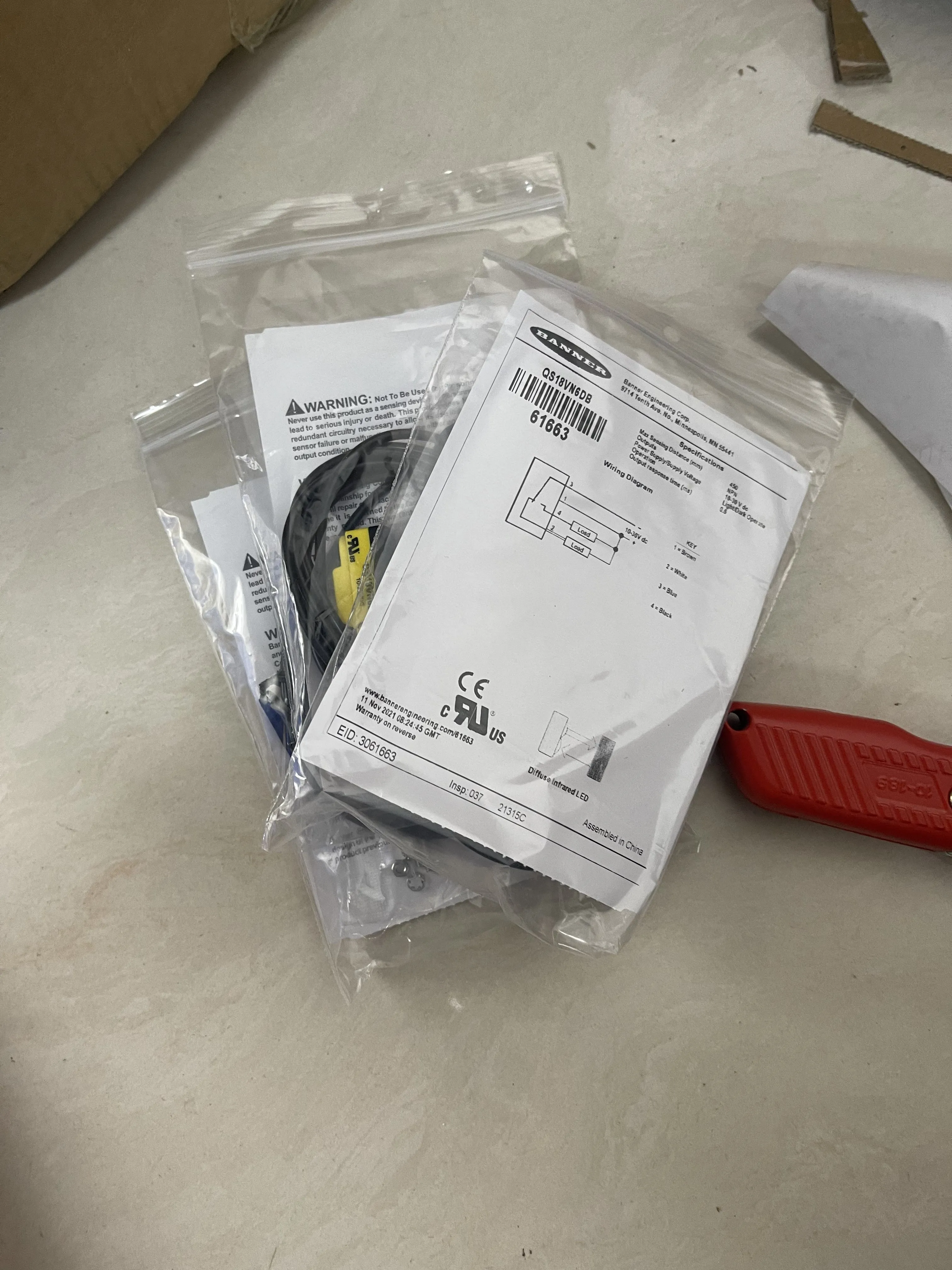 Banner Photoelectric Sensor QS18VN6DB Banner Photoelectric Sensor QS18VN6DB