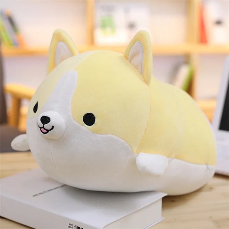 Cute Shiba Inu & Plush Corgi Dog Cushion Soft Cotton Stuffed Animals Toys Unisex Birthday Gifts for Boys & Girls