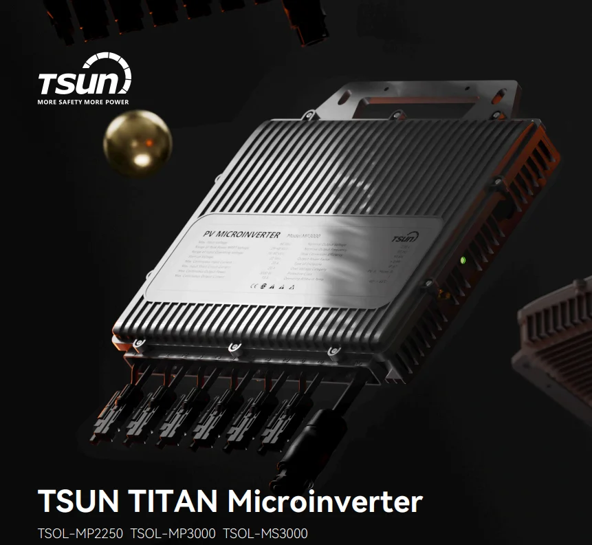 Eu Stock Grid Tie Micro Inverters Tsun Solar Tsolmp2250 Tsolmp3000 Tsolms3000 On Grid
