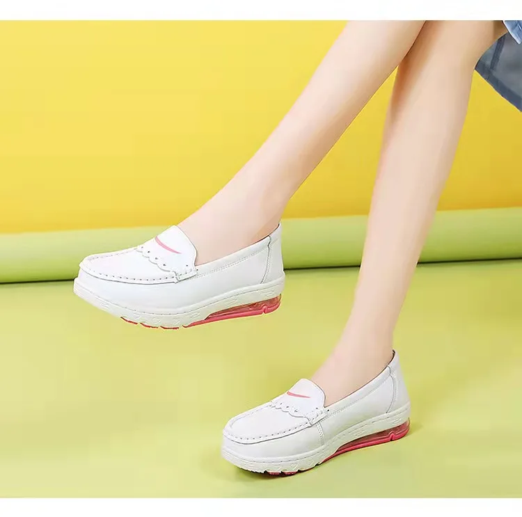 Nurse Shoes Nursing Shoes Hospital for Women Comfort Breathable Soft Bottom Flat Non-slip Safety Work White Shoes