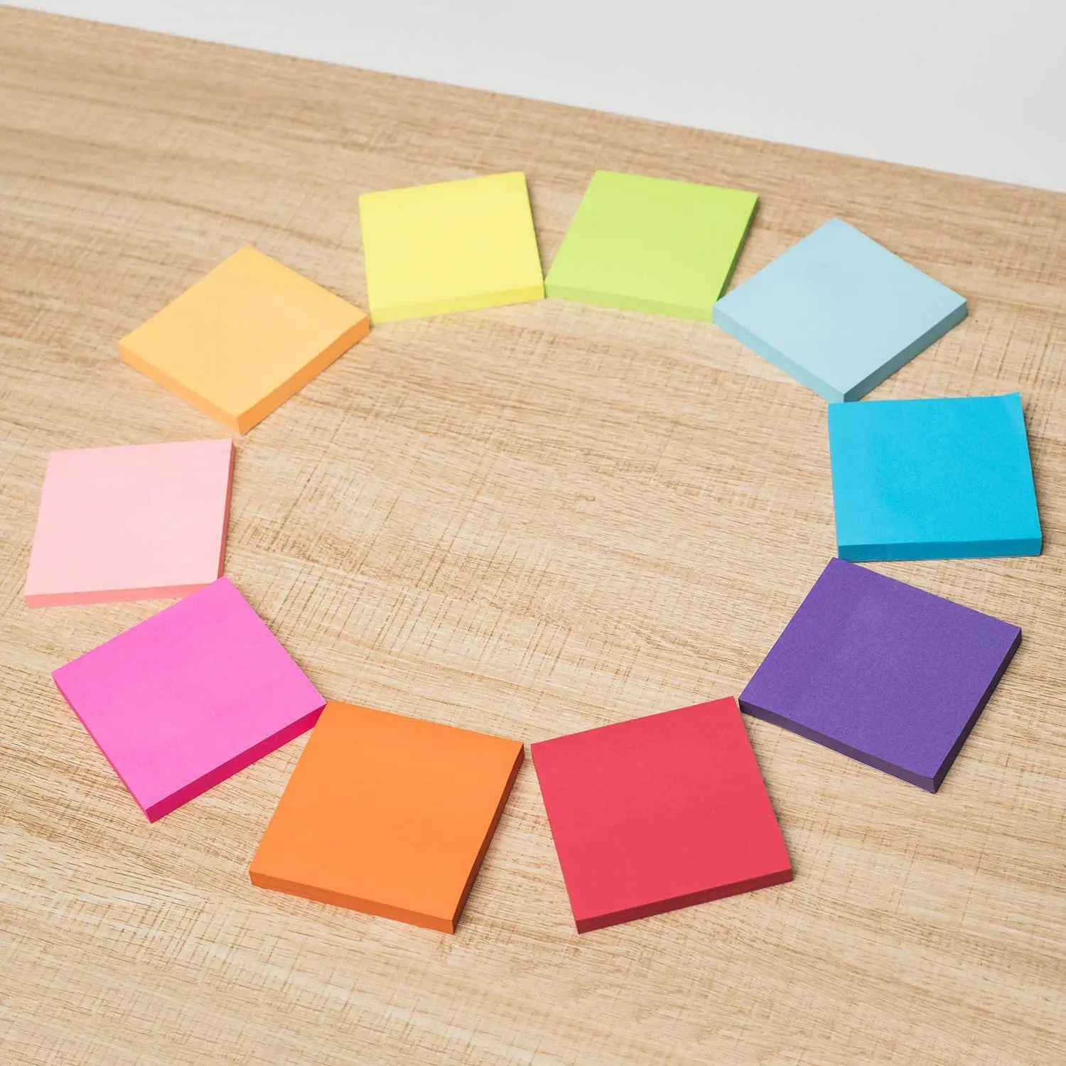 Sticky Notes 3x3 Self-Stick Notes Pads with 6 Bright Colors, Easy to ...