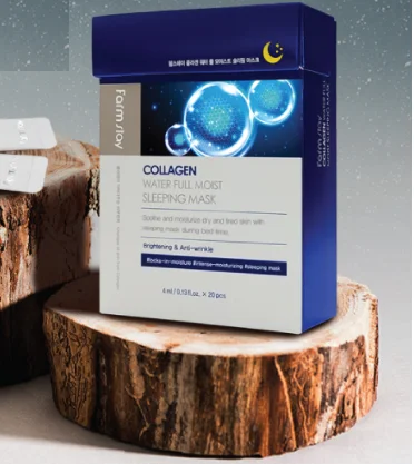 cosmetic farmstay collagen water full moist sleeping mask cica