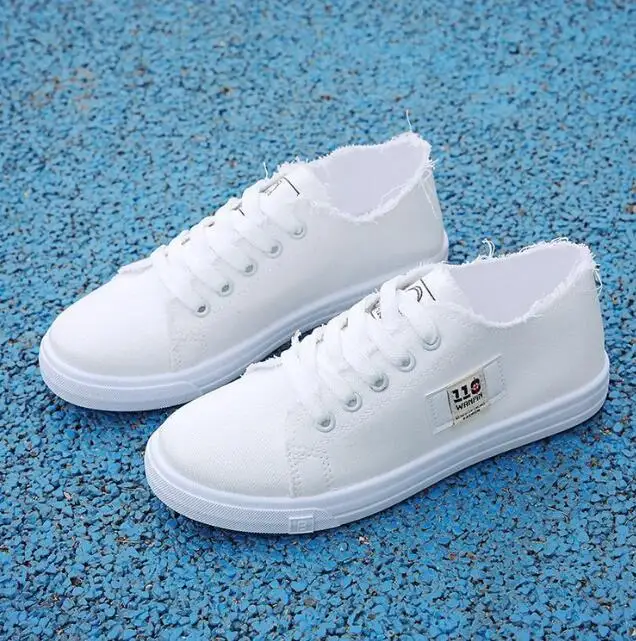 Fashion Women Sneakers White Shoes For Women Women's Canvas Wedge Shoes