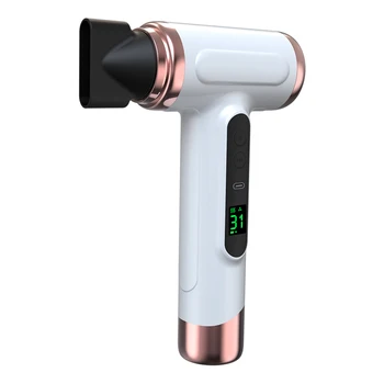 Mini Cordless Student Dormitory Hair Dryer Hair Dryer for Travel with Nozzle and LED Display