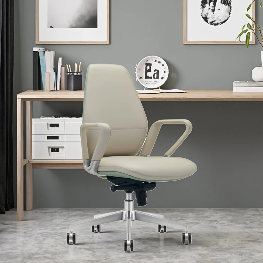 Modern Design Leather Ergonomic Executive Office Chair with Adjustable Height 5