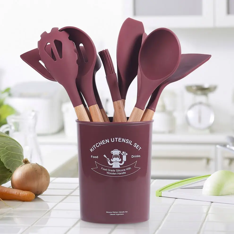 Set 12 Utensilios De Cocina Silicona Calipso Simplit— Melollevo