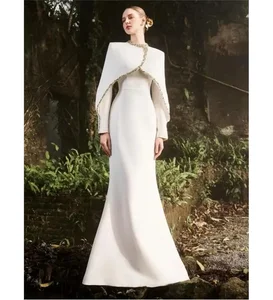 Bettergirl 2025 new Heavy industry nail bead inlaid diamond shawl sleeve long dress